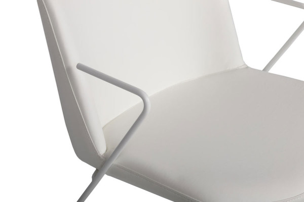 Стілець із підлокітниками Nicolas CORSICA Білий екошкіра-2