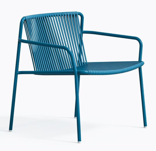 Кресло уличное Pedrali Tribeca Lounge 3669/BL300E Синий-1