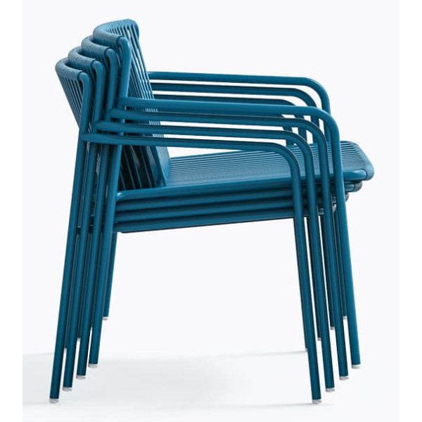 Кресло уличное Pedrali Tribeca Lounge 3669/BL300E Синий-5