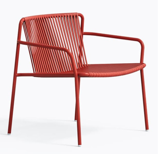 Кресло уличное Pedrali Tribeca Lounge 3669/RO400E Красный-1