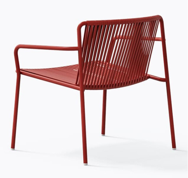 Кресло уличное Pedrali Tribeca Lounge 3669/RO400E Красный-3