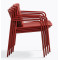 Кресло уличное Pedrali Tribeca Lounge 3669/RO400E Красный-5-thumb