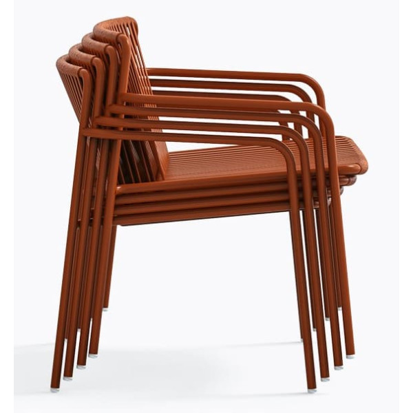 Крісло вуличне Pedrali Tribeca Lounge 3669/TEE Теракотовий-5