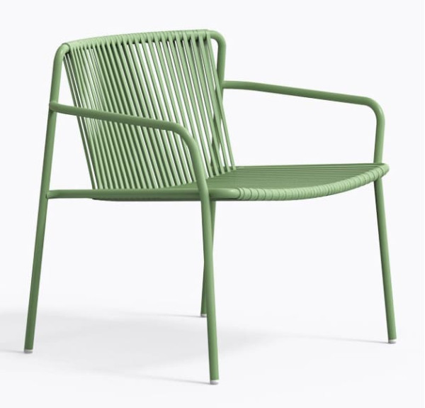 Крісло вуличне Pedrali Tribeca Lounge 3669/VE100E Зелений-1
