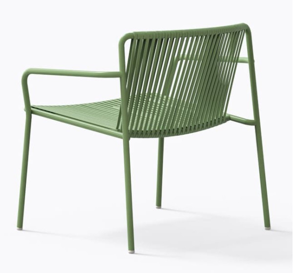 Крісло вуличне Pedrali Tribeca Lounge 3669/VE100E Зелений-3