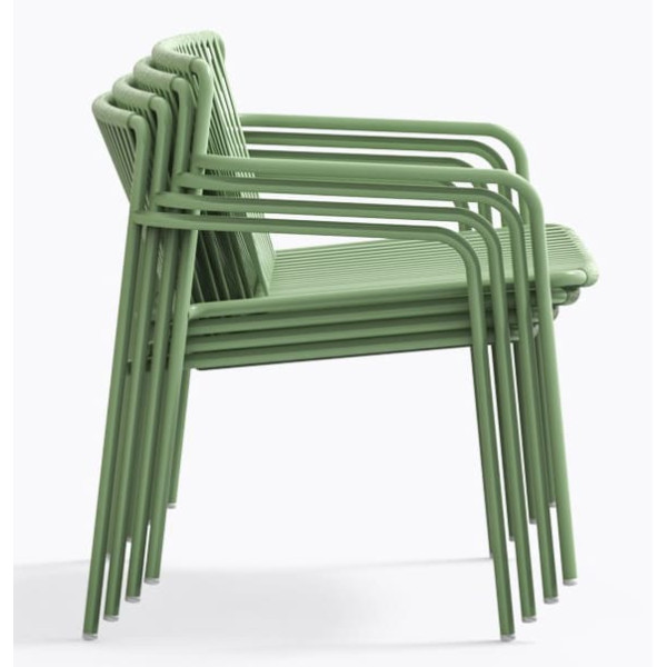 Крісло вуличне Pedrali Tribeca Lounge 3669/VE100E Зелений-5
