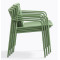 Крісло вуличне Pedrali Tribeca Lounge 3669/VE100E Зелений-5-thumb