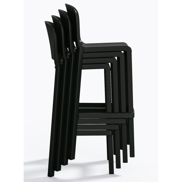 Барный уличный стул Pedrali Dome 263/NE Черный-5