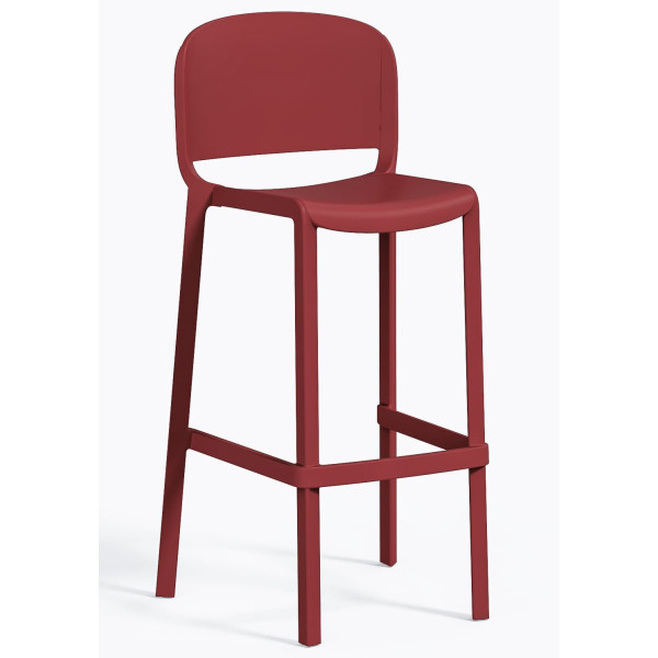 Барный уличный стул Pedrali Dome 263/RO Красный-0