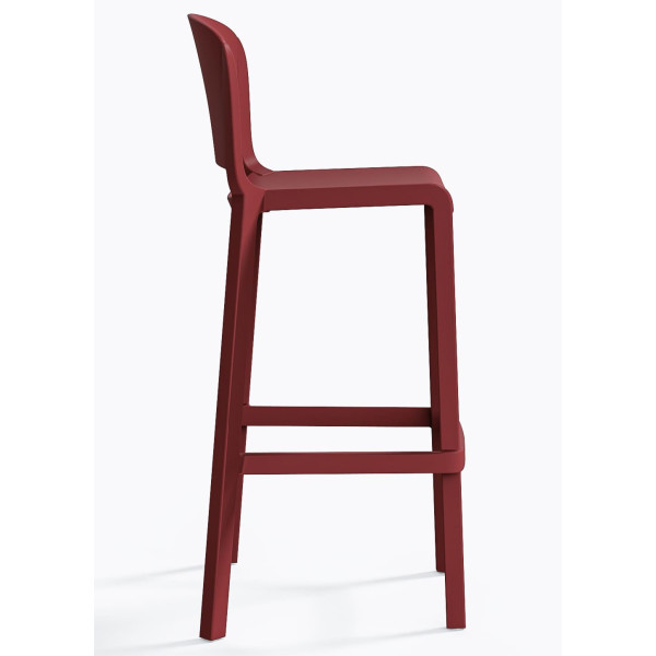 Барный уличный стул Pedrali Dome 263/RO Красный-2