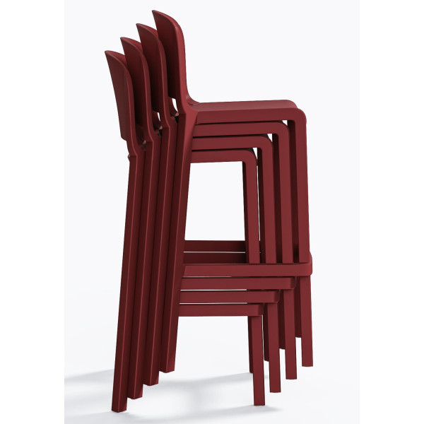 Барный уличный стул Pedrali Dome 263/RO Красный-5