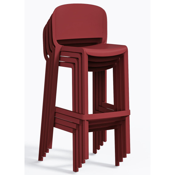 Барный уличный стул Pedrali Dome 263/RO Красный-4