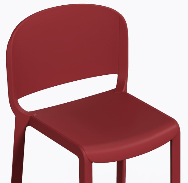 Барный уличный стул Pedrali Dome 263/RO Красный-6