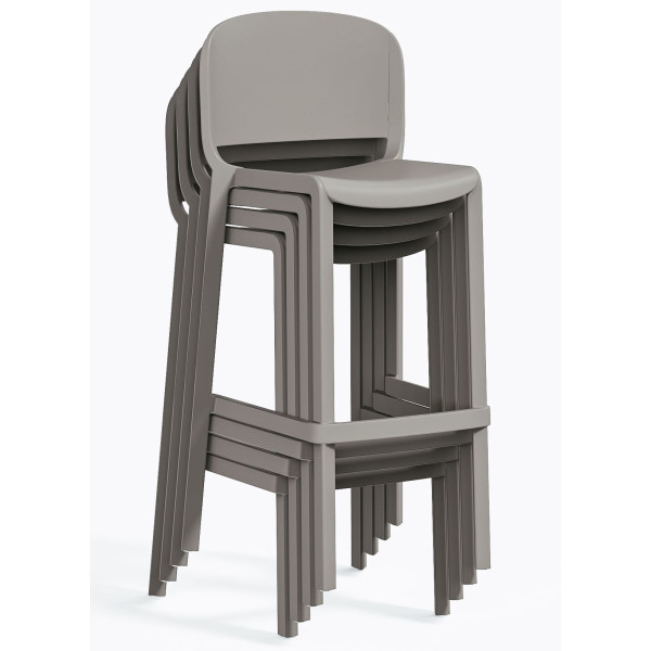 Барный уличный стул Pedrali Dome 263/BE Серый-4