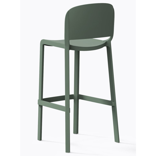 Барный уличный стул Pedrali Dome 263/VE2 Зеленый-3