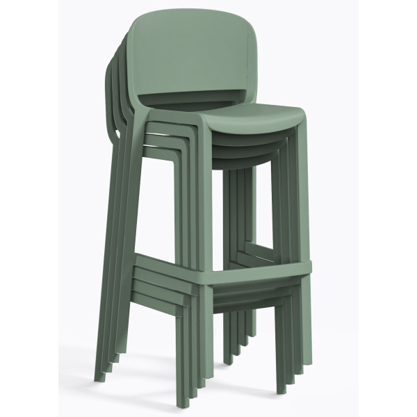 Барный уличный стул Pedrali Dome 263/VE2 Зеленый-4