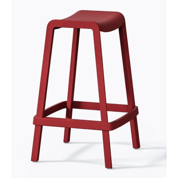 Полубарный уличный стул Pedrali Dome 267/RO Красный-2