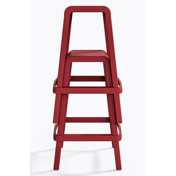 Полубарный уличный стул Pedrali Dome 267/RO Красный-5