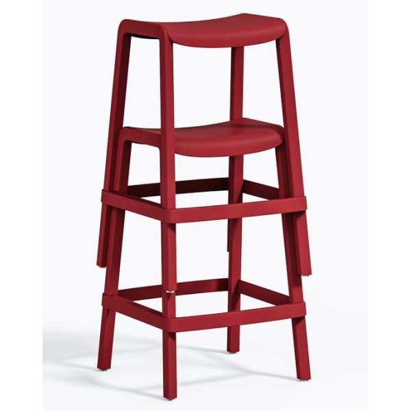 Полубарный уличный стул Pedrali Dome 267/RO Красный-6