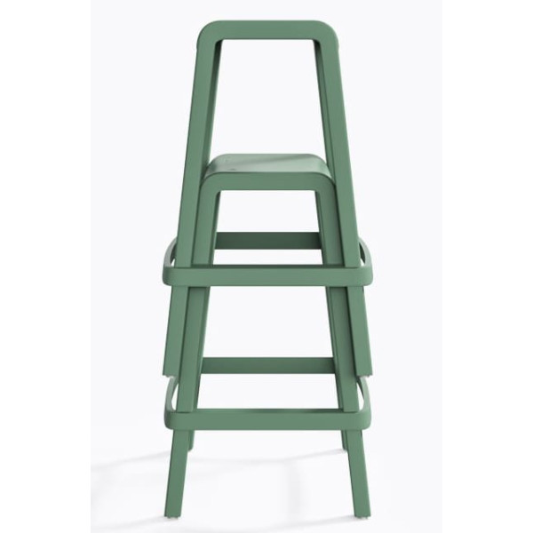Полубарный уличный стул Pedrali Dome 267/VE2 Зеленый-5