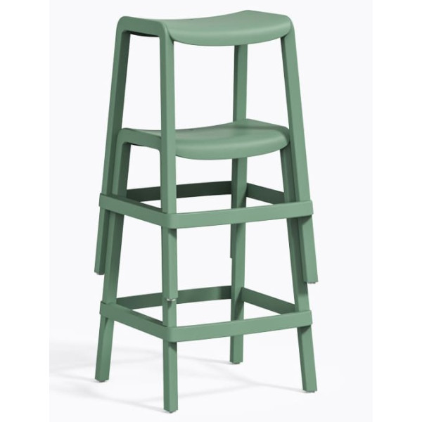 Полубарный уличный стул Pedrali Dome 267/VE2 Зеленый-6