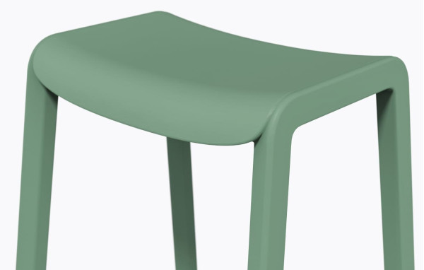Полубарный уличный стул Pedrali Dome 267/VE2 Зеленый-4