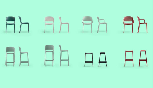 Полубарный уличный стул Pedrali Dome 267/BE Серый-12