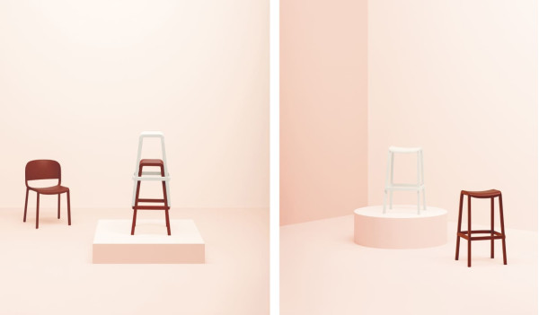 Полубарный уличный стул Pedrali Dome 267/BE Серый-10