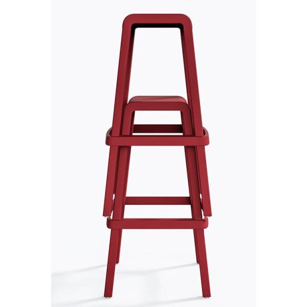 Барний вуличний стілець Pedrali Dome 268/RO Червоний-6