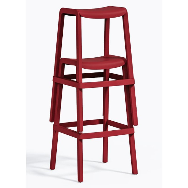 Барний вуличний стілець Pedrali Dome 268/RO Червоний-5