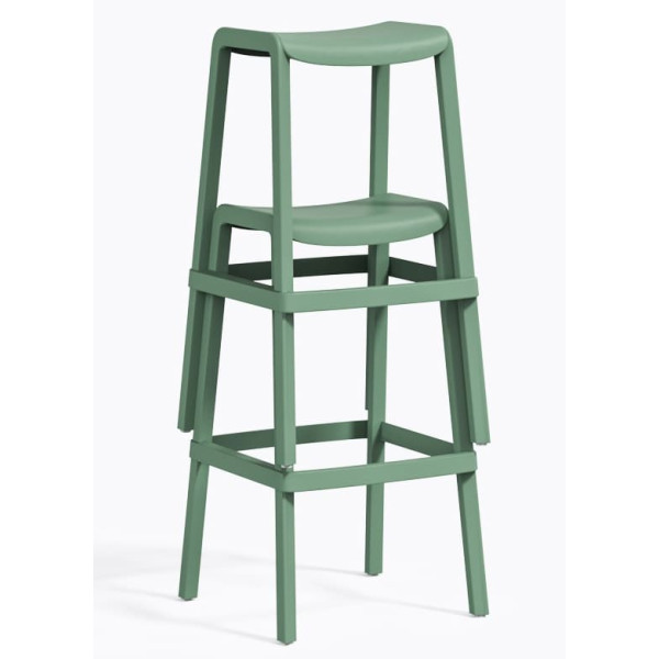 Барний вуличний стілець Pedrali Dome 268/VE2 Зелений-5