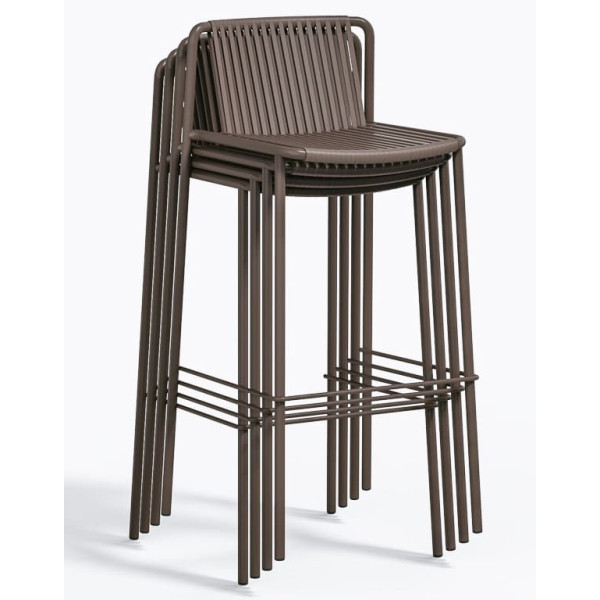 Барний вуличний стілець Pedrali Tribeca 3668/MGE Коричневий-5