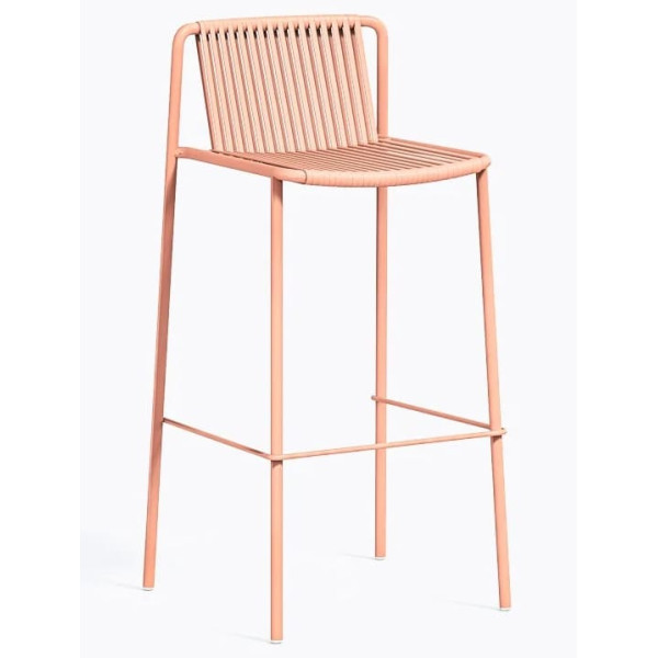 Барний вуличний стілець Pedrali Tribeca 3668/RA100E Рожевий-0