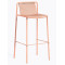 Барний вуличний стілець Pedrali Tribeca 3668/RA100E Рожевий-0-thumb
