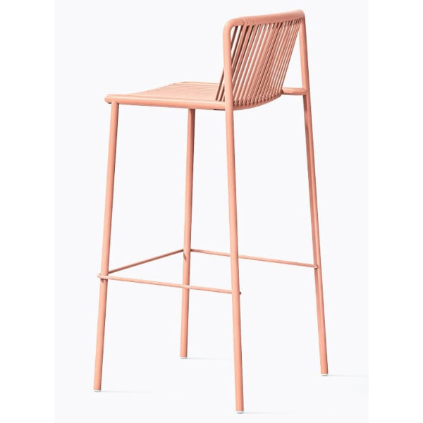 Барний вуличний стілець Pedrali Tribeca 3668/RA100E Рожевий-3