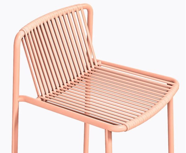 Барний вуличний стілець Pedrali Tribeca 3668/RA100E Рожевий-4