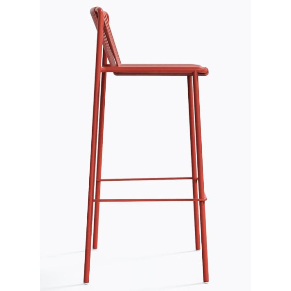 Барний вуличний стілець Pedrali Tribeca 3668/RO400E Червоний-2