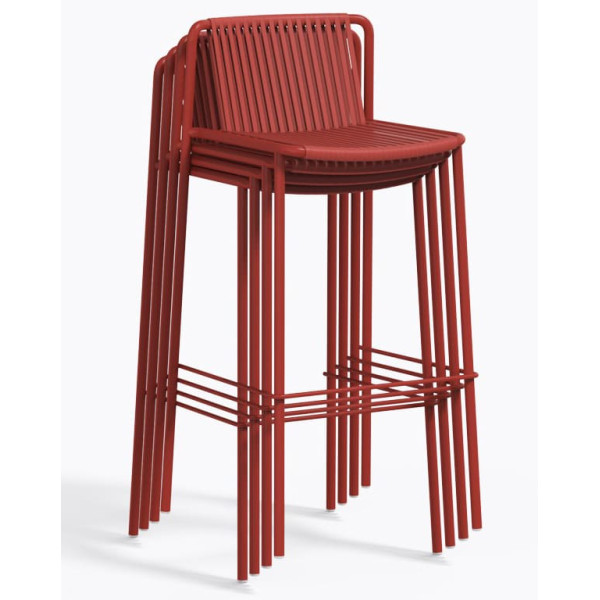 Барний вуличний стілець Pedrali Tribeca 3668/RO400E Червоний-5