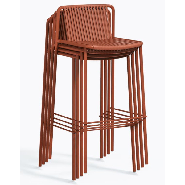 Барний вуличний стілець Pedrali Tribeca 3668/TEE Теракотовий-5