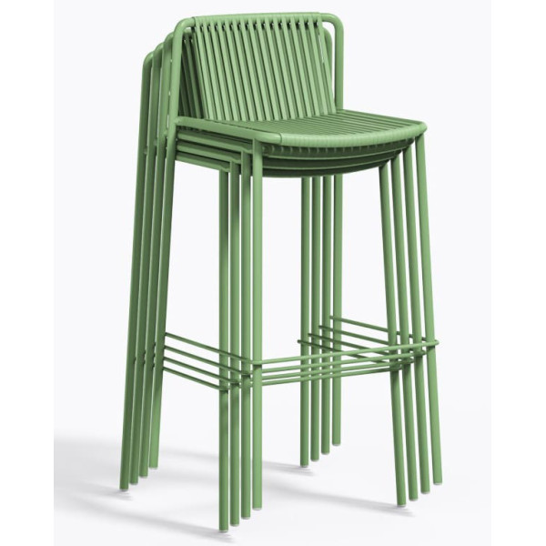 Барный уличный стул Pedrali Tribeca 3668/VE100E Зеленый-5