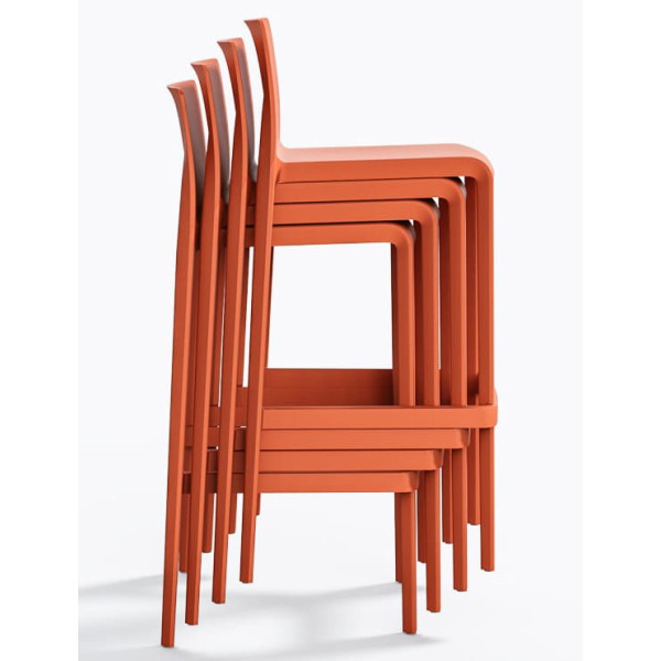 Барний вуличний стілець Pedrali Volt 678/AR Помаранчевий-5
