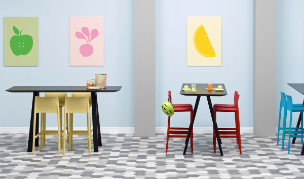 Барний вуличний стілець Pedrali Volt 678/BI Білий-10