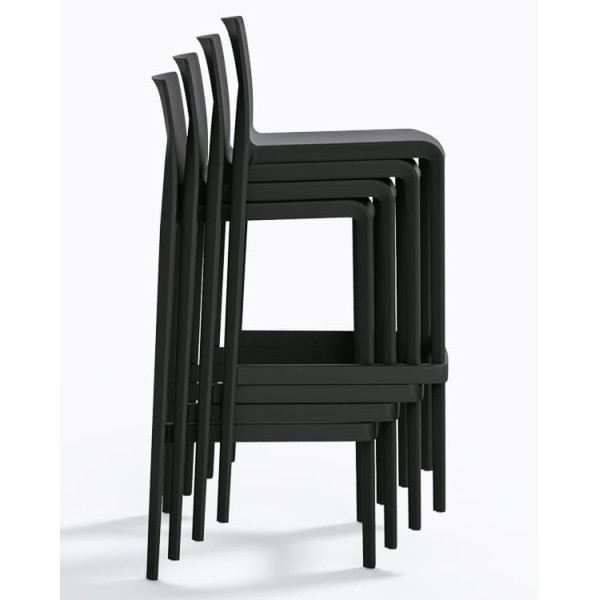 Барний вуличний стілець Pedrali Volt 678/NE Чорний-5