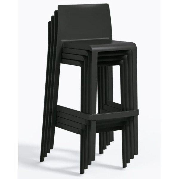 Барний вуличний стілець Pedrali Volt 678/NE Чорний-4