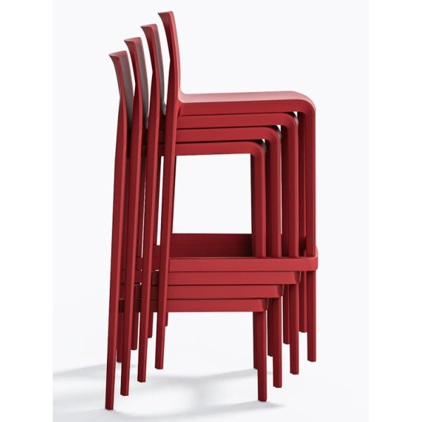 Барний вуличний стілець Pedrali Volt 678/RO Червоний-5