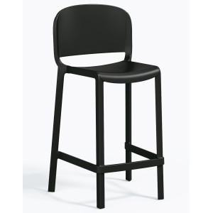 Напівбарний вуличний стілець Pedrali Dome 262/NE Чорний