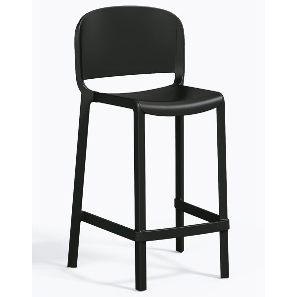 Полубарный уличный стул Pedrali Dome 262/NE Черный-0