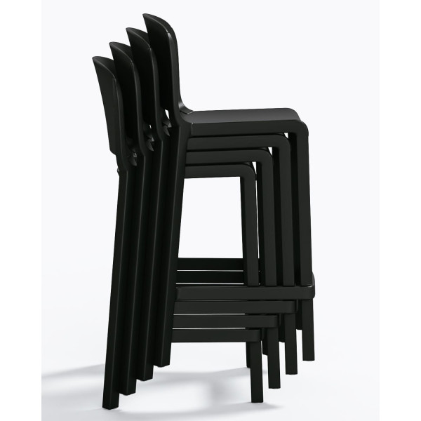 Полубарный уличный стул Pedrali Dome 262/NE Черный-6