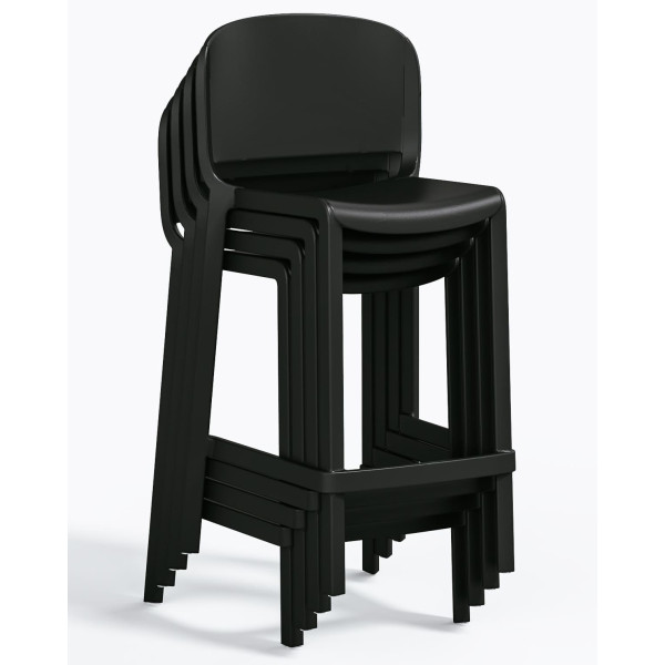 Полубарный уличный стул Pedrali Dome 262/NE Черный-5