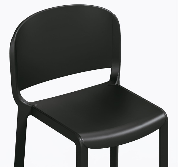 Полубарный уличный стул Pedrali Dome 262/NE Черный-4